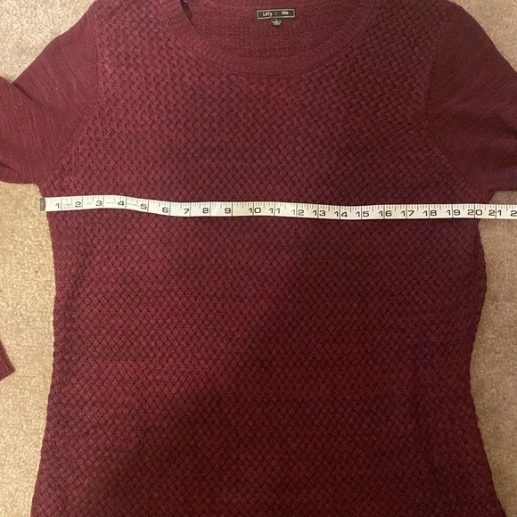 Maroon knit Long Sweater - Picture 5 of 10